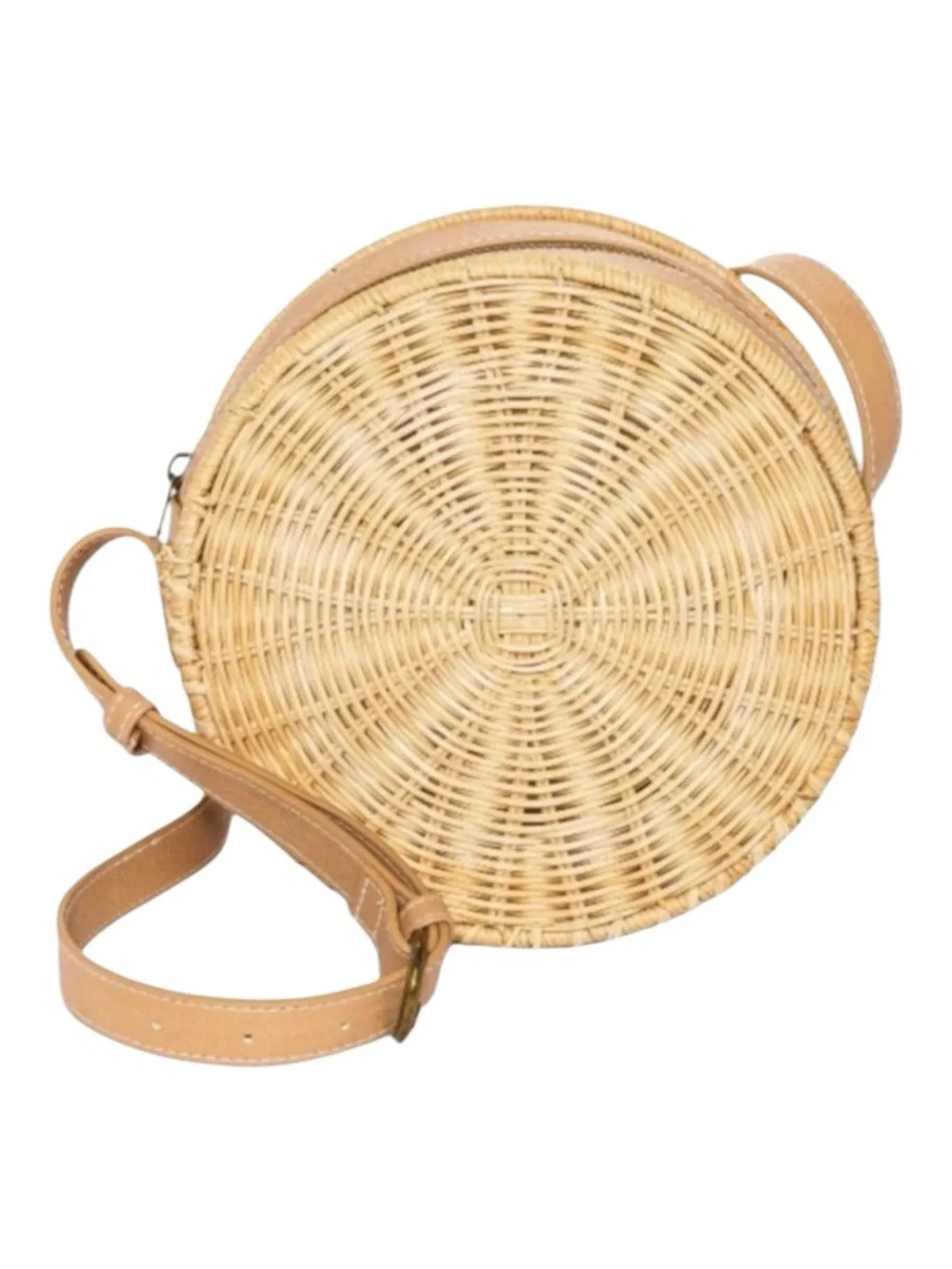 Universal Thread Round Zip Closure Straw Bag
